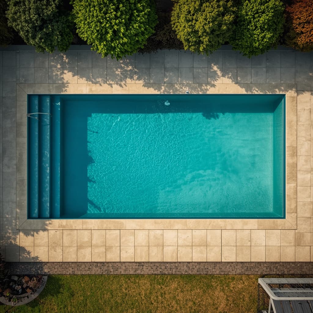 Aerial pool view